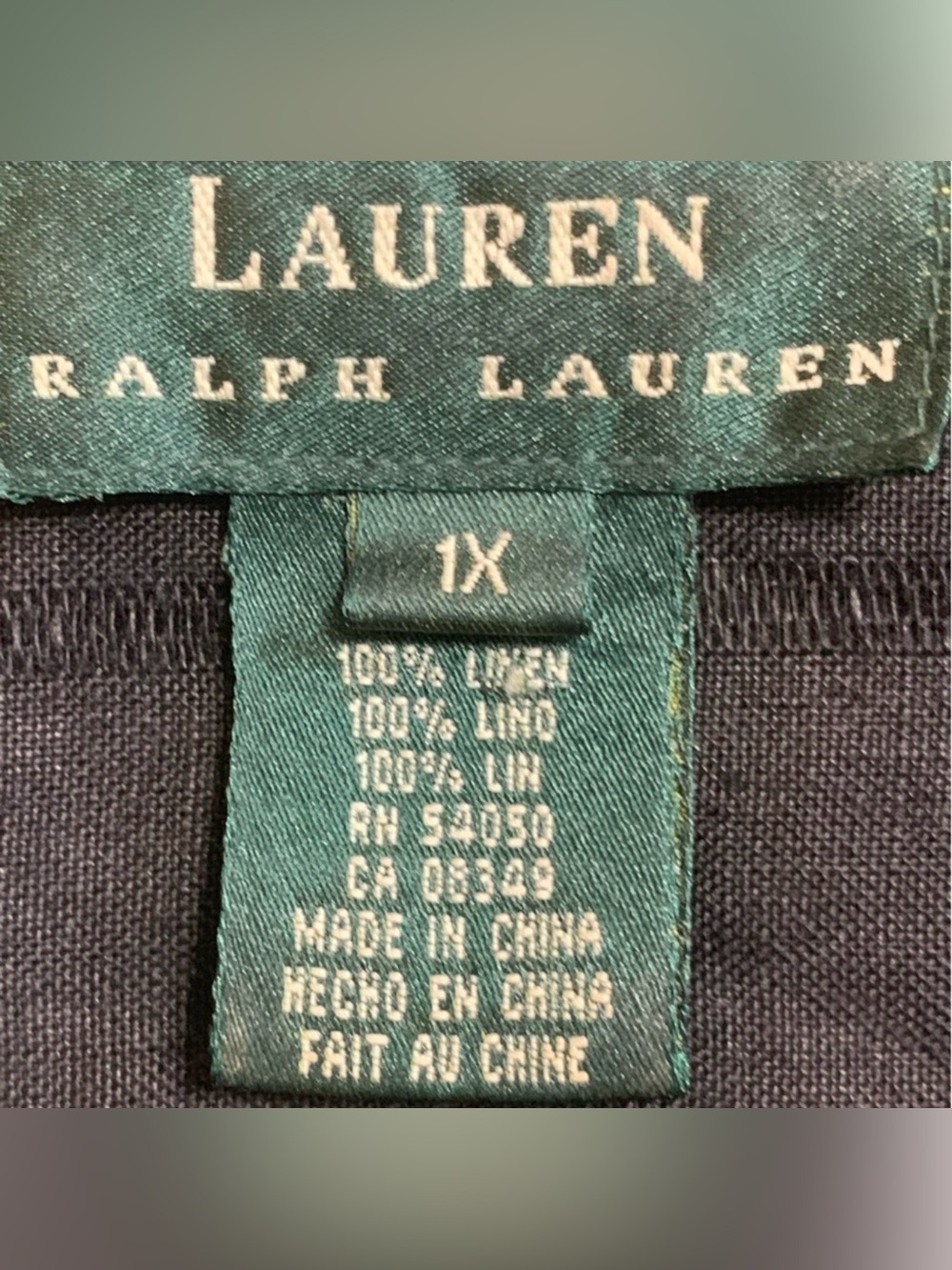 Lauren Ralph Lauren 100% Linen Plaid Button-Front Shirt — Size 1X - Picture 4 of 4